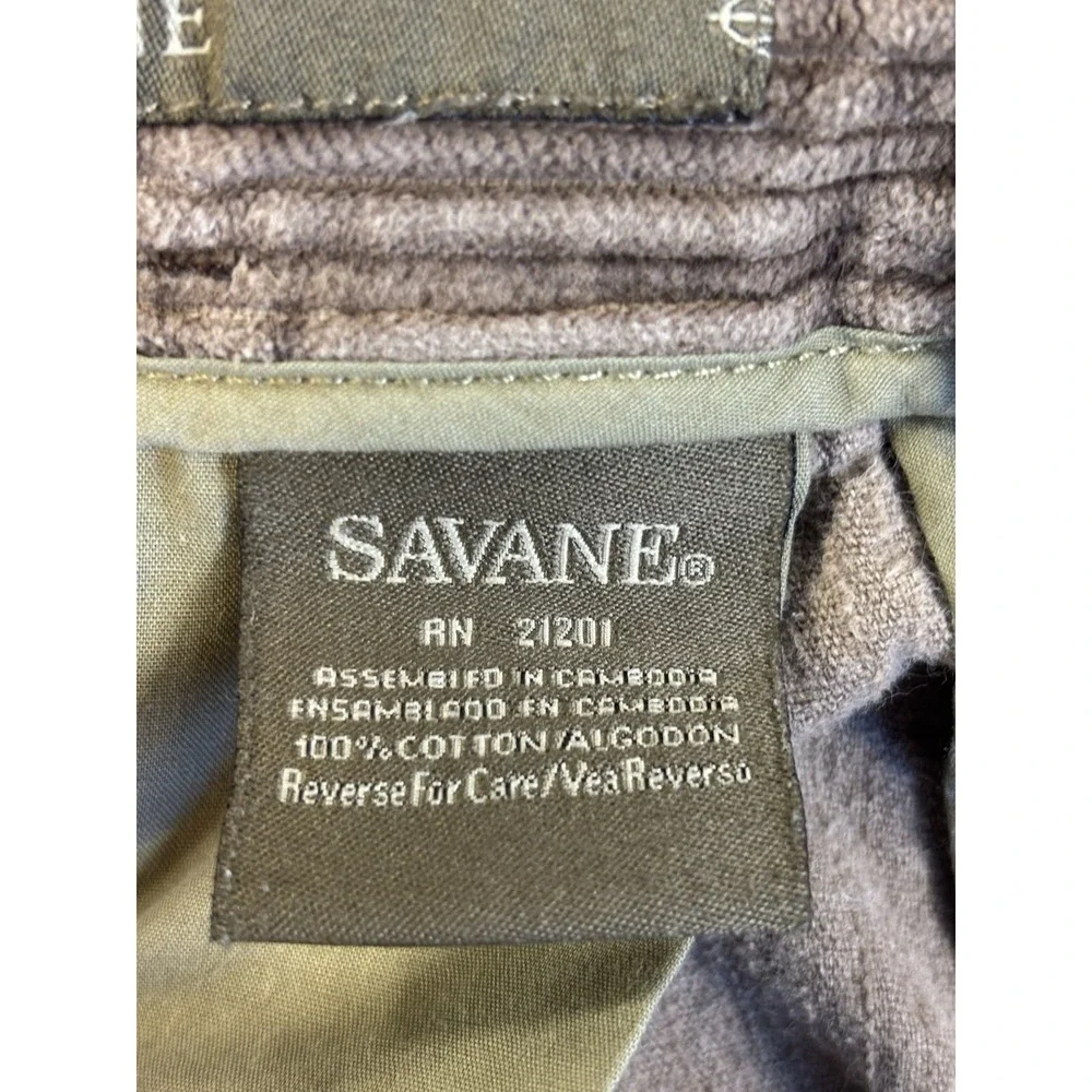 Savane Men's 32X30 Wide Wale Brown Oak Corduroy Pants Baggy Urban Streetwear